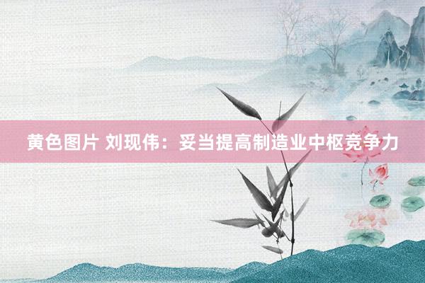 黄色图片 刘现伟：妥当提高制造业中枢竞争力