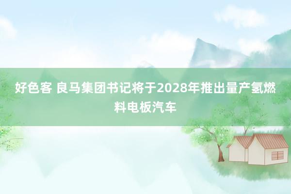 好色客 良马集团书记将于2028年推出量产氢燃料电板汽车