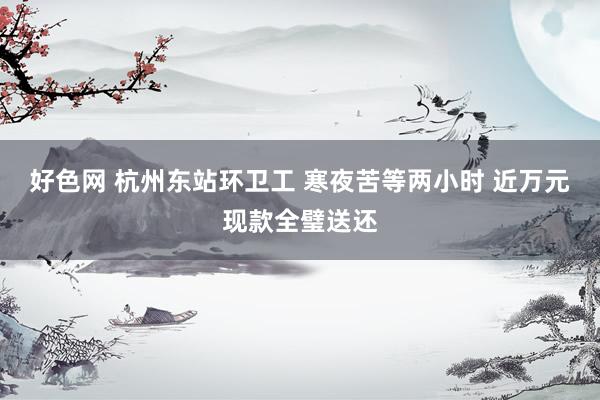 好色网 杭州东站环卫工 寒夜苦等两小时 近万元现款全璧送还