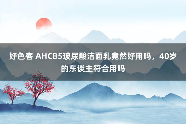 好色客 AHCB5玻尿酸洁面乳竟然好用吗，40岁的东谈主符合用吗