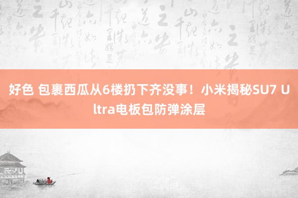 好色 包裹西瓜从6楼扔下齐没事！小米揭秘SU7 Ultra电板包防弹涂层
